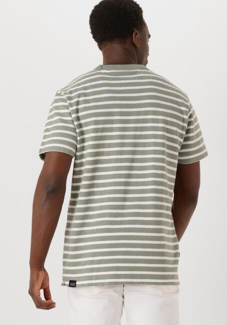 BUTCHER OF BLUE T-shirt GASPARD LOOSE STRIPE TEE en vert - large