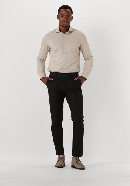 Beige PROFUOMO Klassiek overhemd SHIRT X-CUTAWAY JAPANESE KNITTED - large