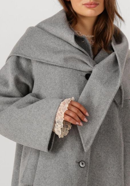 Grijze EDITED Mantel ALEA WOOL COAT - large