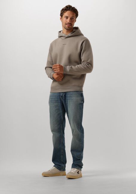 PURE PATH LOOSE FIT SWEATERS HOODIE303 Pulls & Gilets en taupe - large