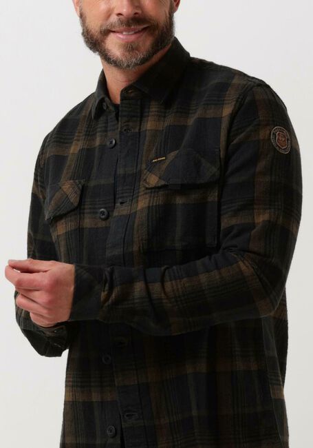 PME LEGEND Chemise décontracté LONG SLEEVE SHIRT COTTON YARN DYED CHECK en noir - large