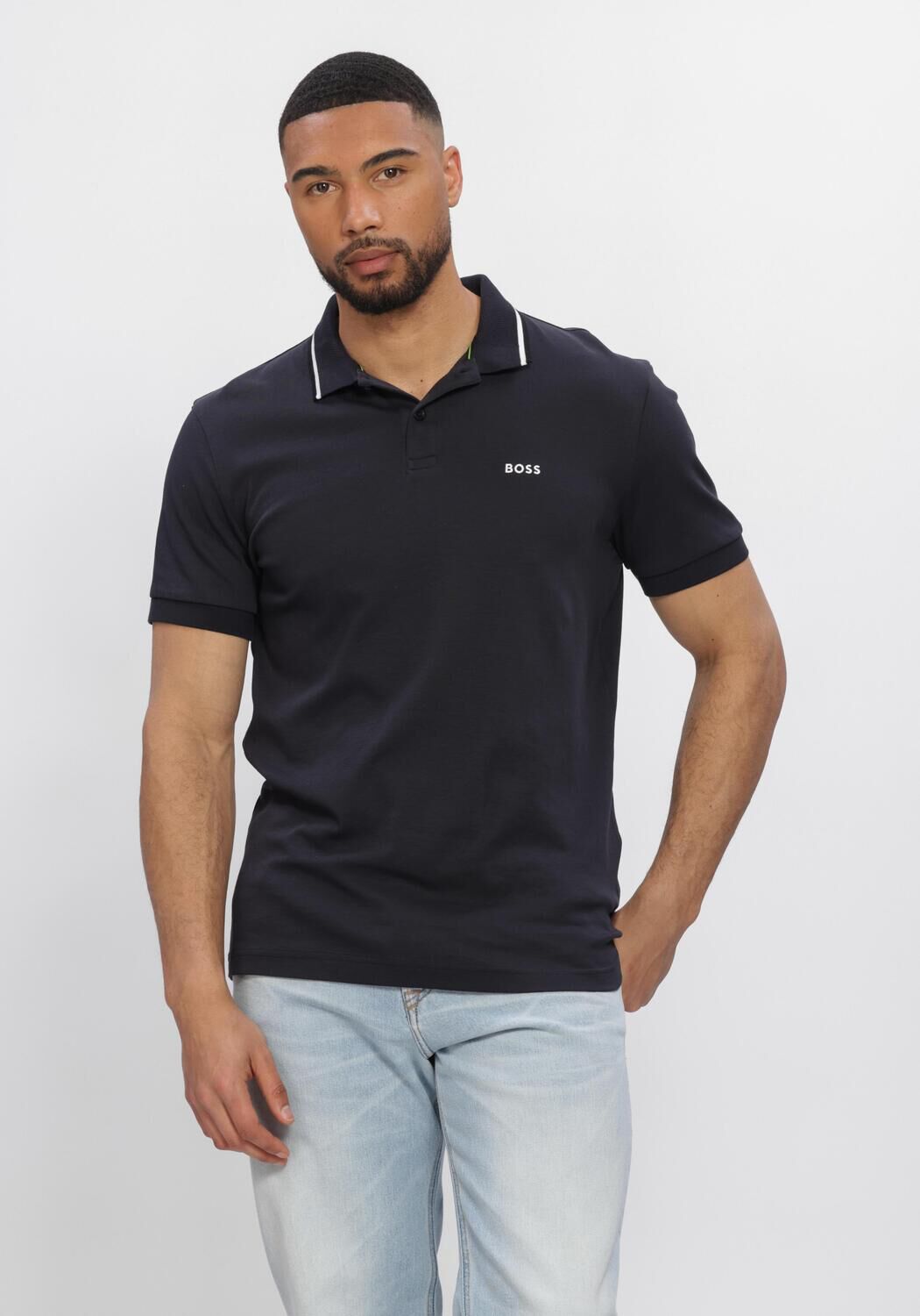Donkerblauwe BOSS GREEN Polo PL_JOIN PADDY - large