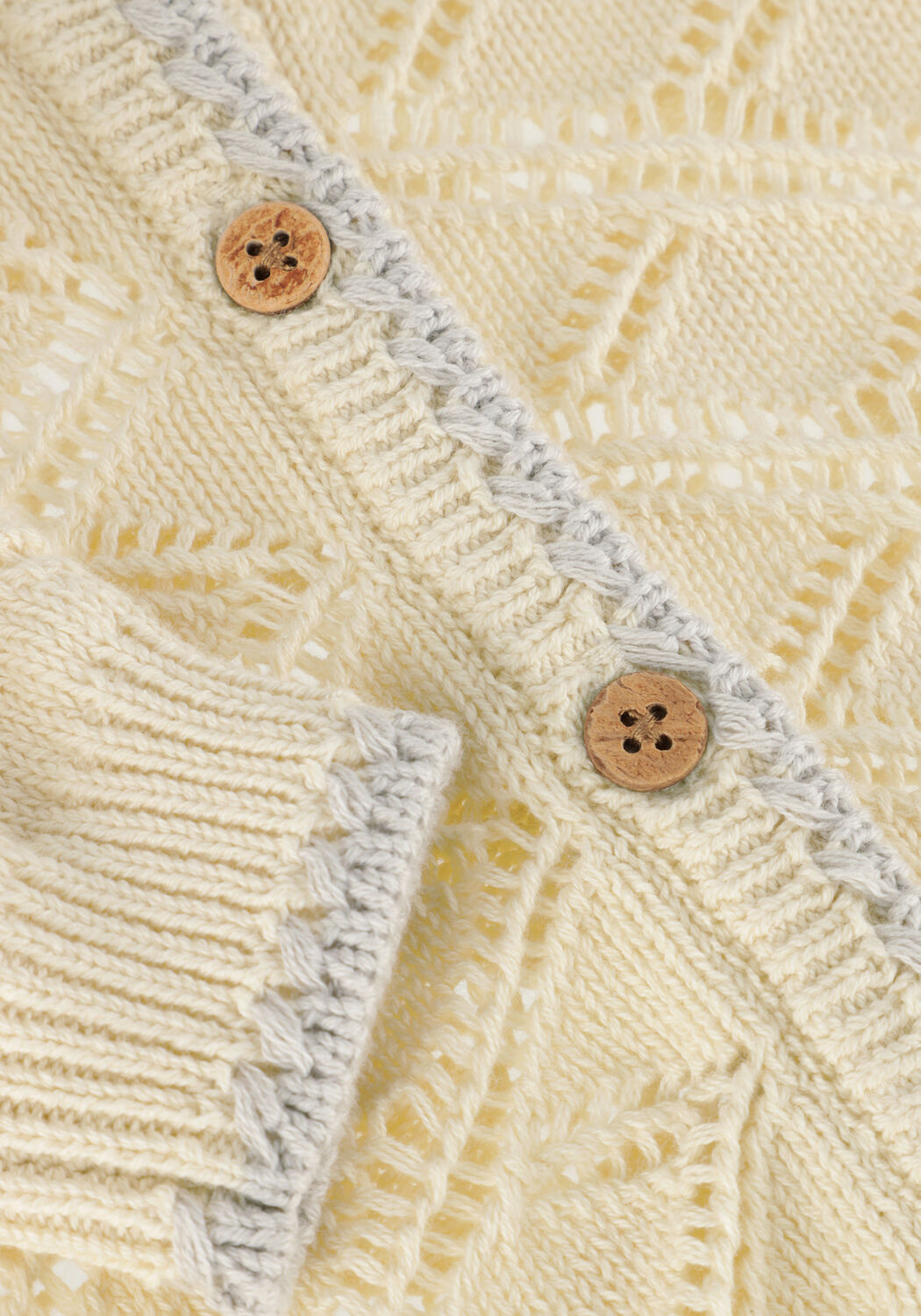 LIL' ATELIER Gilet NMFFANNA LS KNIT CARD LIL en beige - large