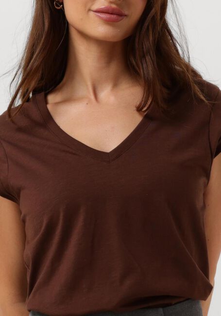 CC HEART T-shirt BASIC V-NECK T-SHIRT en marron - large