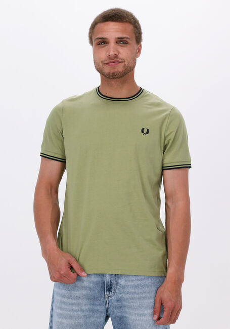 FRED PERRY T-shirt TWIN TIPPED T-SHIRT en vert - large