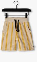 CARLIJNQ Pantalon courte STRIPES YELLOW - BERMUDA en beige - medium