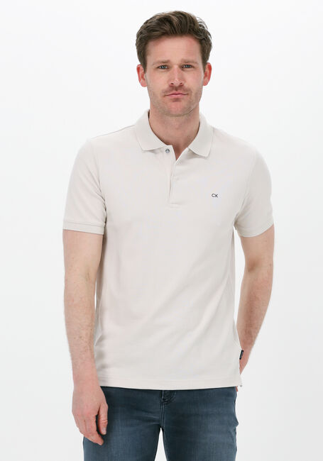 Beige CALVIN KLEIN Polo STRETCH PIQUE SLIM POLO - large