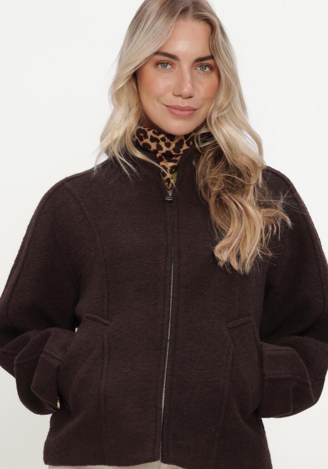 SELECTED WOMEN Jack SLWJACQUELINE WOOL BLEND en marron - large