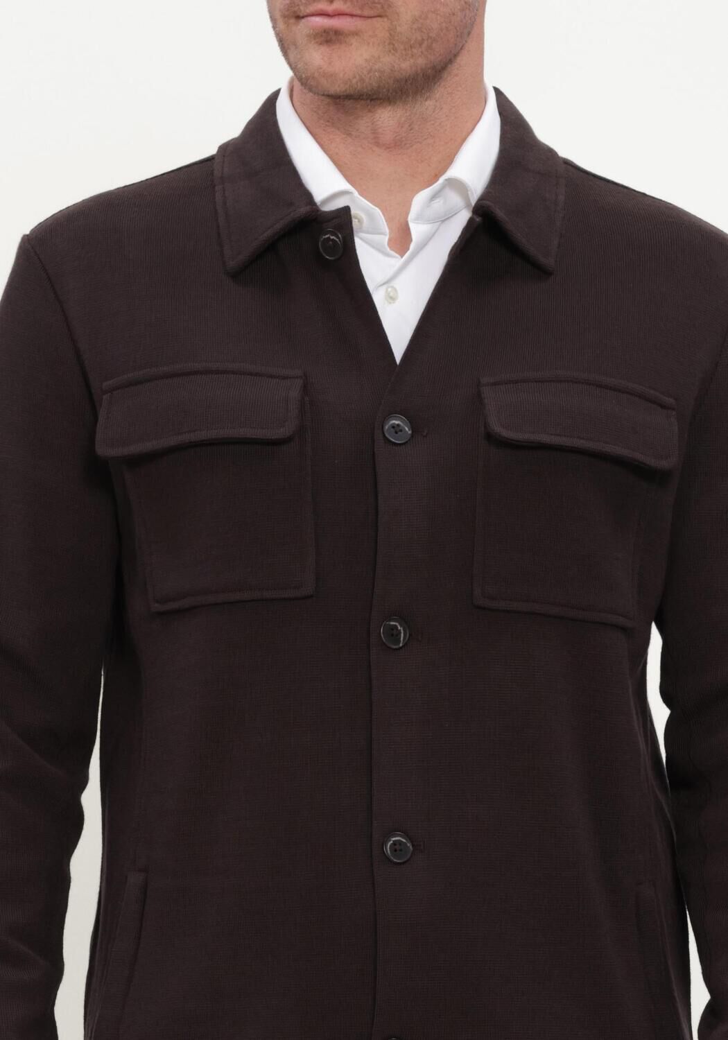 Bruine STEFANO LAURAN Overshirt OVERSHIRT - large