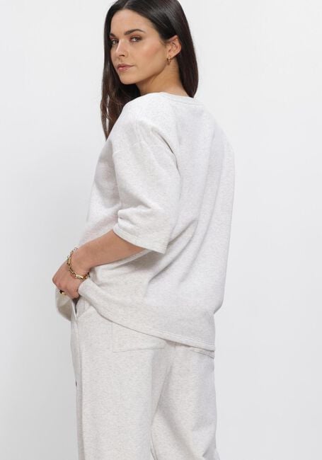 ALIX THE LABEL LADIES KNITTED V-NECK SHORTSLEEVE SWEATER Pulls & Gilets en gris - large