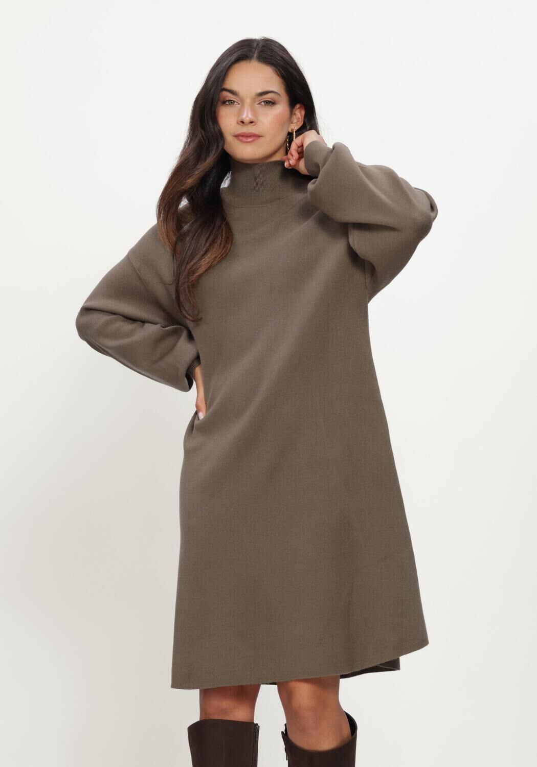 MSCH COPENHAGEN Robe midi MSCHMERCY EAST M DRESS Kaki - large