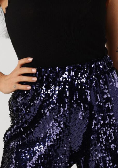 Blauwe COLOURFUL REBEL Pantalon EMY SEQUINS FLARE PANTS - large