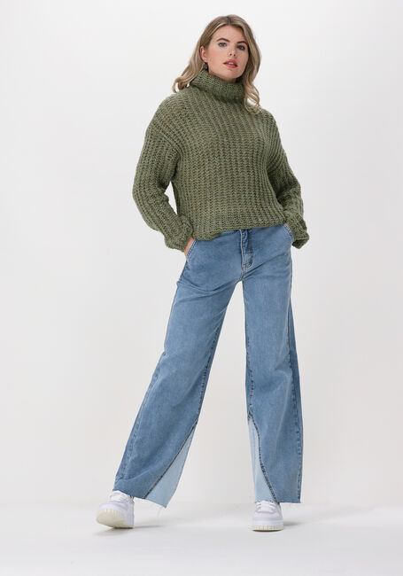 NA-KD Pull CROPPED KNITTED HIGH NECK SWEATER en vert - large