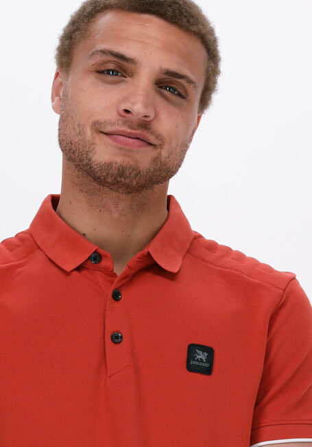 VANGUARD Polo SHORT SLEEVE POLO PIQUE JACQUARD en rouge - large