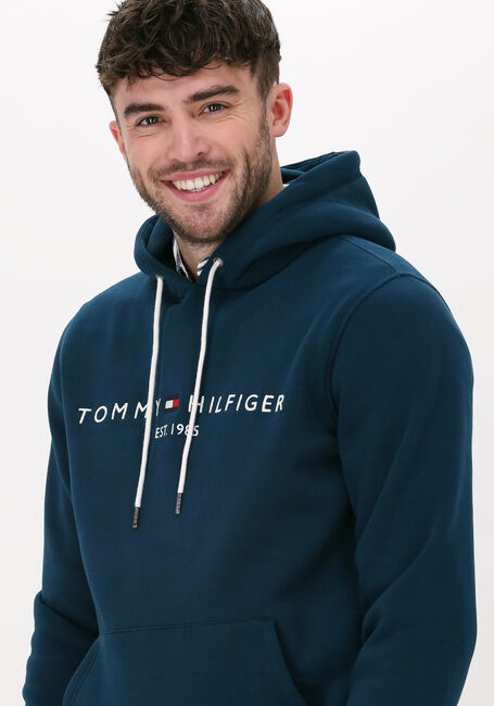 Donkerblauwe TOMMY HILFIGER Sweater TOMMY LOGO HOODY - large