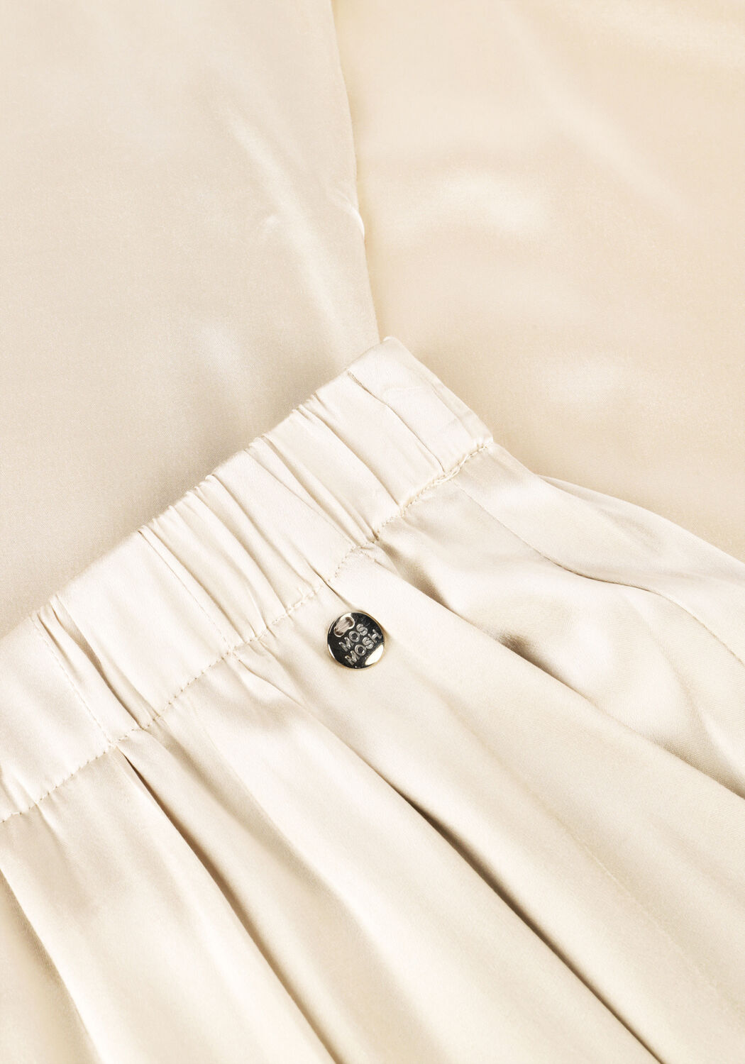 MOS MOSH Pantalon large MMRITA SATIN PANT en beige - large