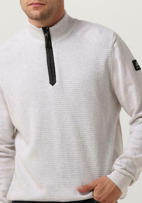 VANGUARD Pull HALP ZIP COLLAR COTTON STRUCTURE Écru - large