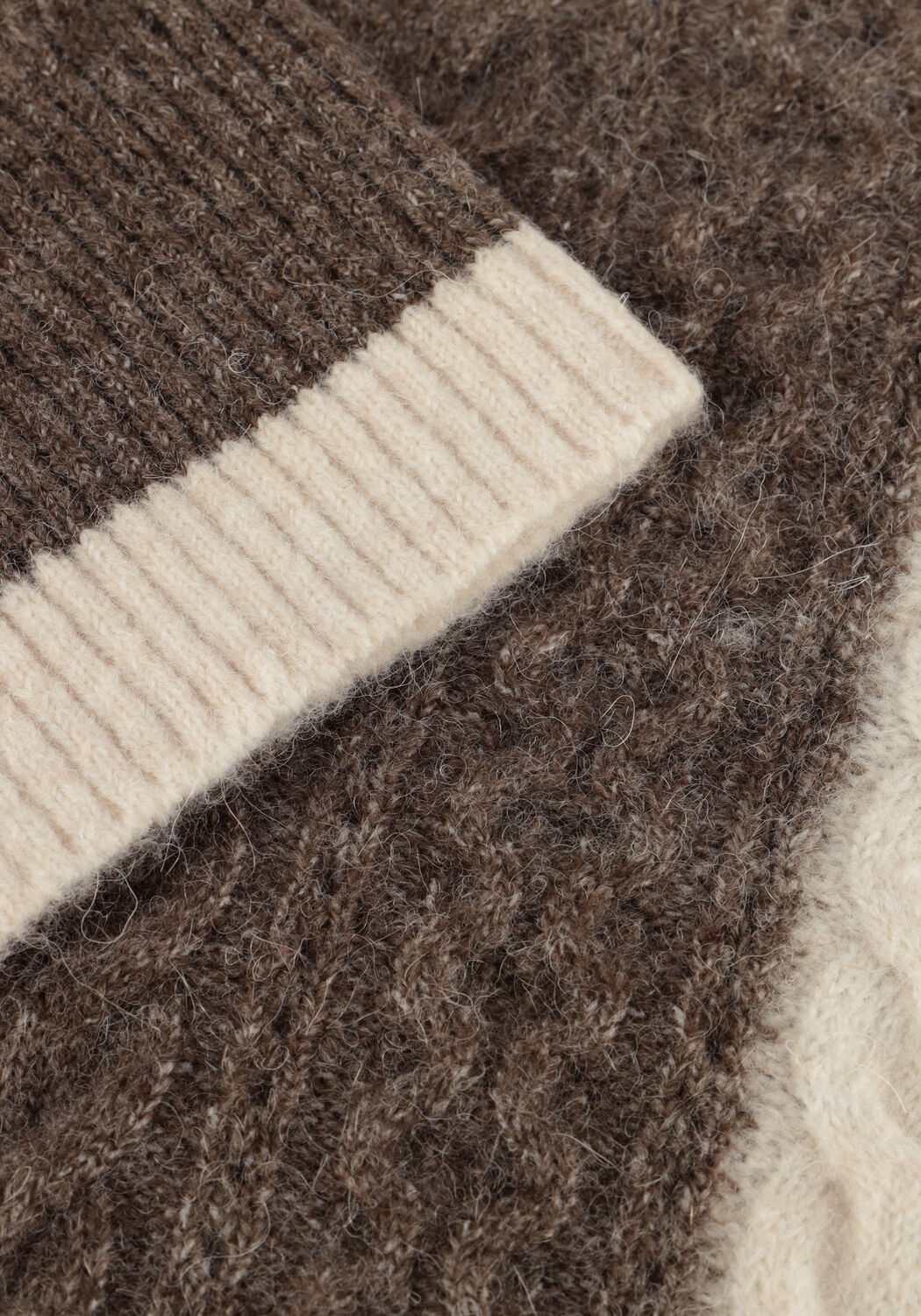 OBJECT Pull OBJROSA KNIT L/S RE PULLOVER en beige - large