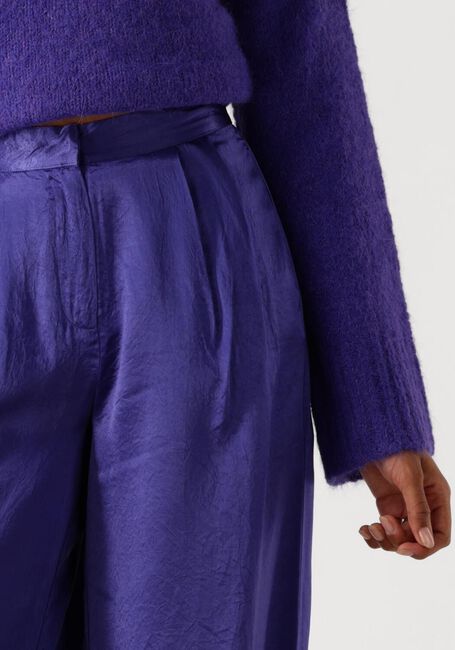 Paarse SELECTED FEMME Wijde broek SLFSELENE HW WIDE PANT - large