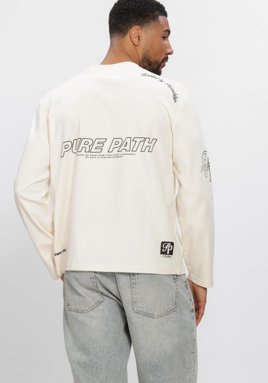 PURE PATH T-shirt UNITED LONGSLEEVE Cr&egrave;me - large