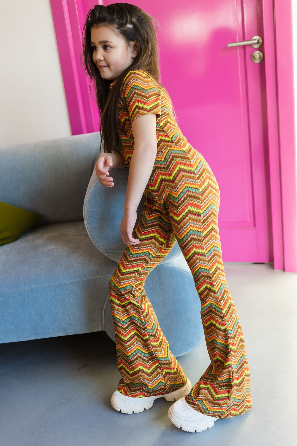 SALTY STITCH Pantalon &eacute;vas&eacute; FLARED LEGGING - IKAT en multicolore - large