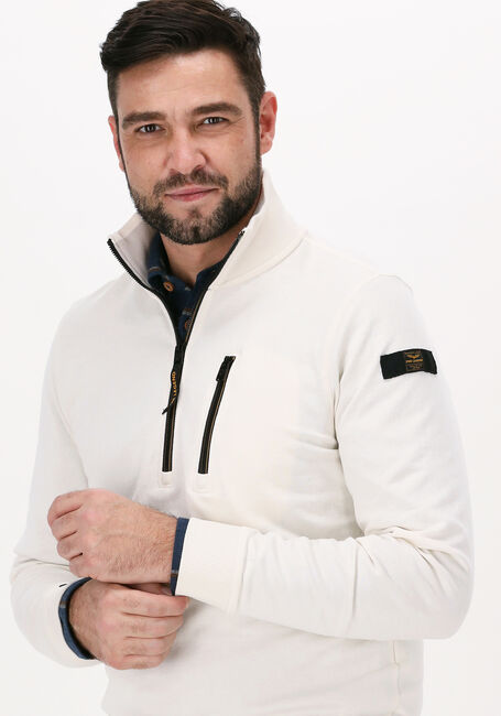 PME LEGEND Pull HALF ZIP COLLAR INTERLOCK JERS Blanc - large