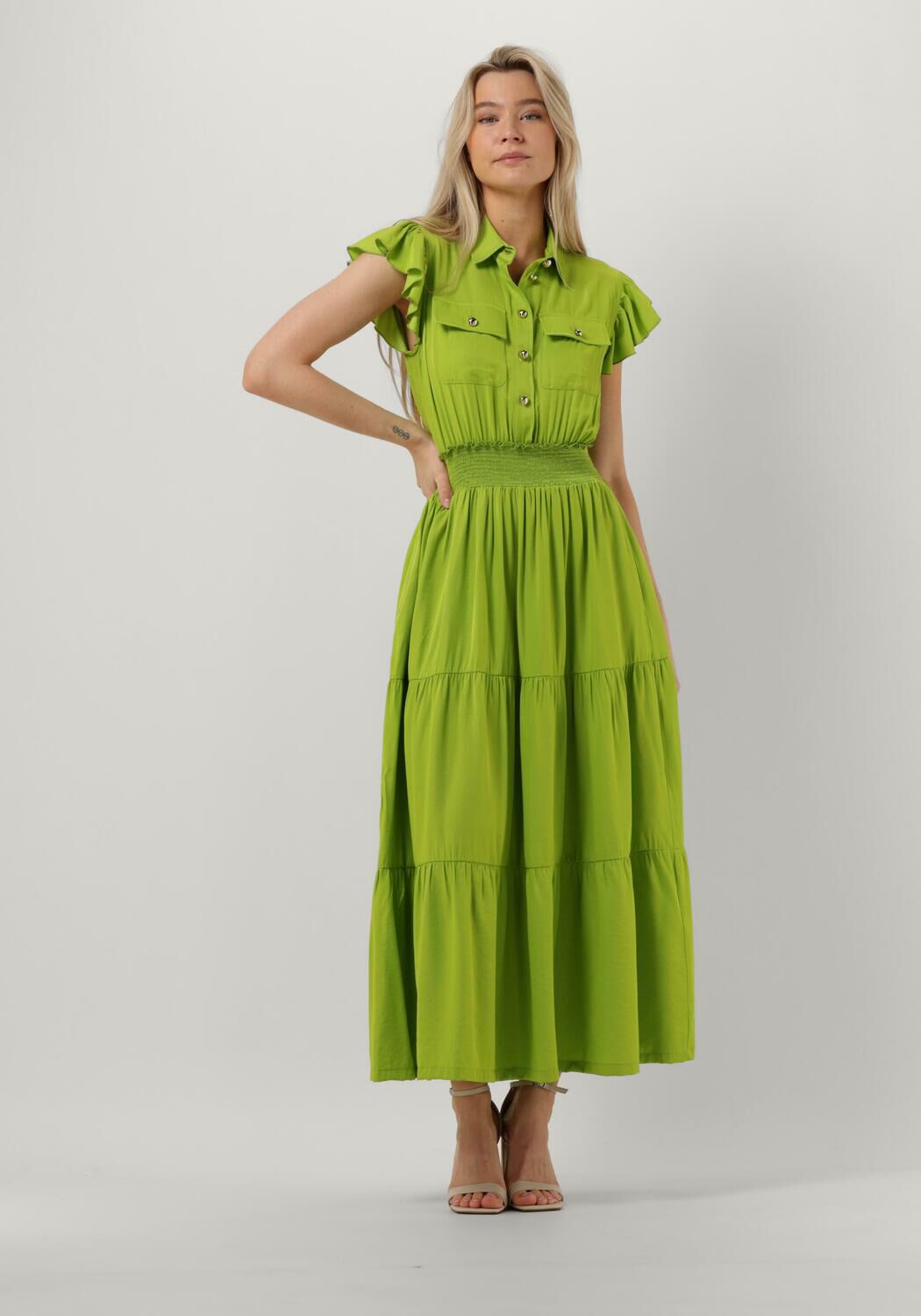 LIU JO Robe maxi ABITO FLUID en vert Omoda