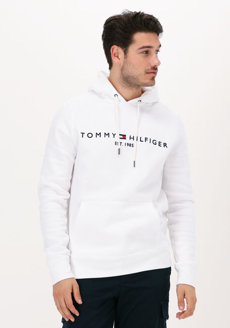 Witte TOMMY HILFIGER Sweater TOMMY LOGO HOODY - large