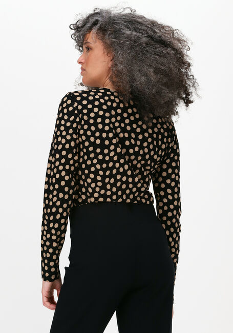 Zwarte JANSEN AMSTERDAM Top TOP PLEAT NECK - large