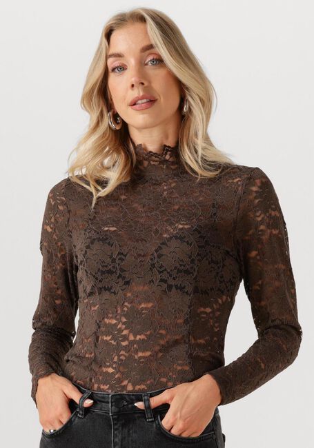 Bruine NEO NOIR Tops & T-shirts LIZA LACEFLOWER BLOUSE - large