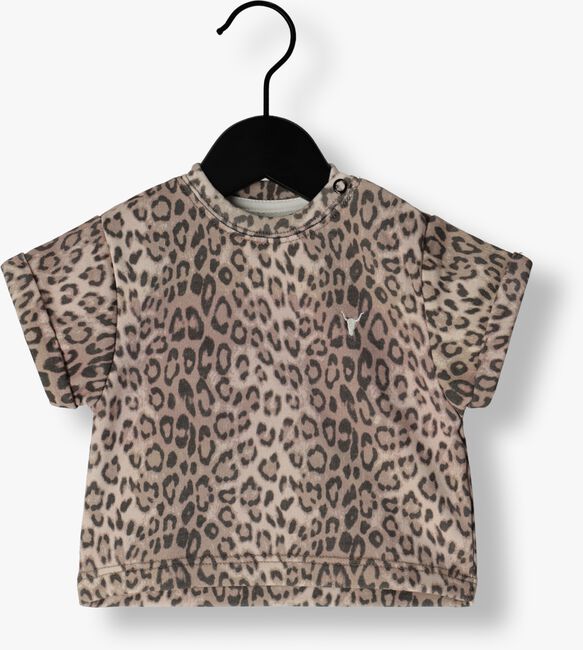 ALIX MINI T-shirt BABY KNITTED ANIMAL SWEAT TOP en marron - large