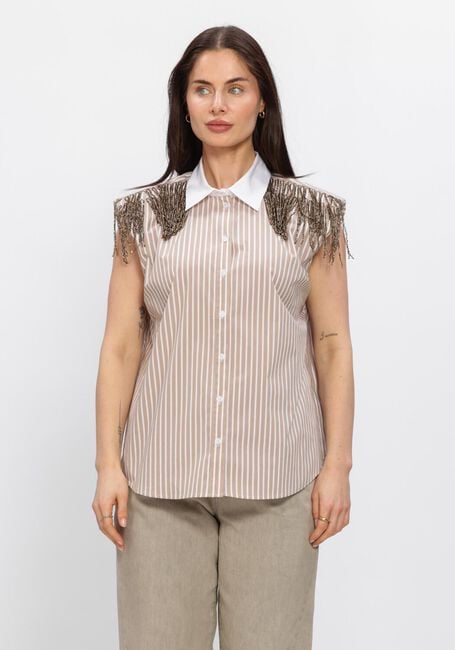 DANTE6 RHOBIN SLEEVELESS FRINGE DETAI SHIRT Blouses en beige - large