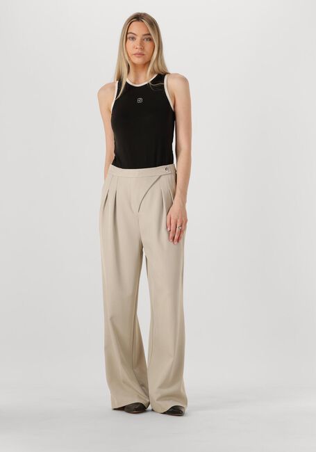 NEO NOIR Pantalon large ZALKA EYELET PANTS en beige - large