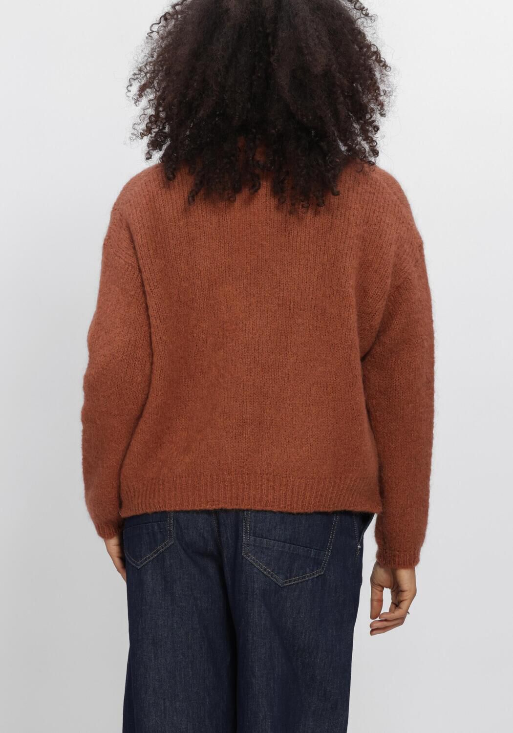 SUMMUM Gilet WRAP CARDIGAN MOHAIR WOOL BLEND KNIT en marron - large