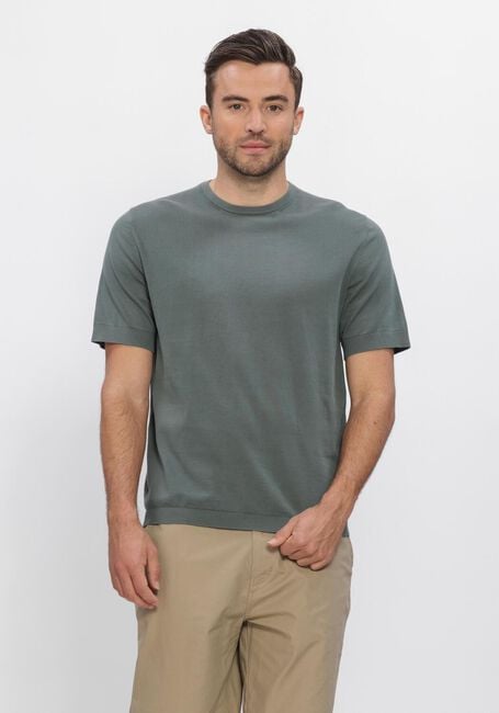 SELECTED MEN SLHTORINO SS KNIT CREW NECK  NOOS Polos & T-Shirts en vert - large