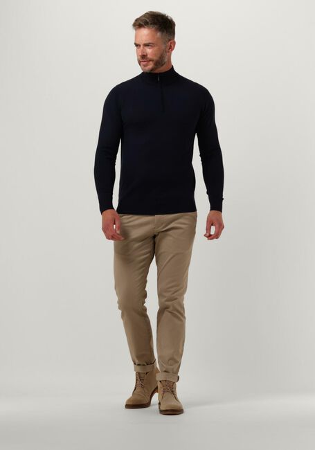 PROFUOMO Pull PULLOVER HALF ZIP Bleu foncé - large