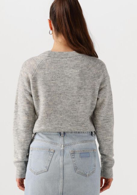 Lichtgrijze SELECTED FEMME Trui LULU LS KNIT O-NECK B - large