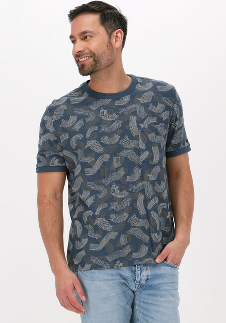 CAST IRON T-shirt SHORT SLEEVE R-NECK RELAXED FIT COTTON TWILL Bleu foncé - large