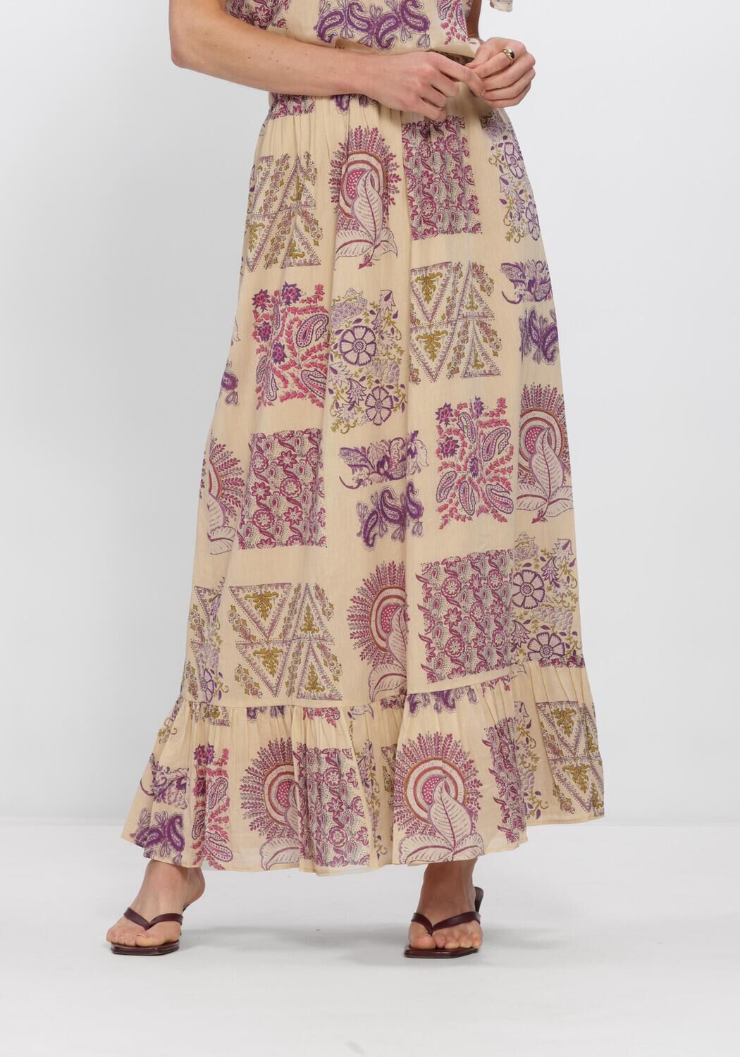 ANTIK BATIK Jupe maxi JANE SKIRT Cr&egrave;me - large