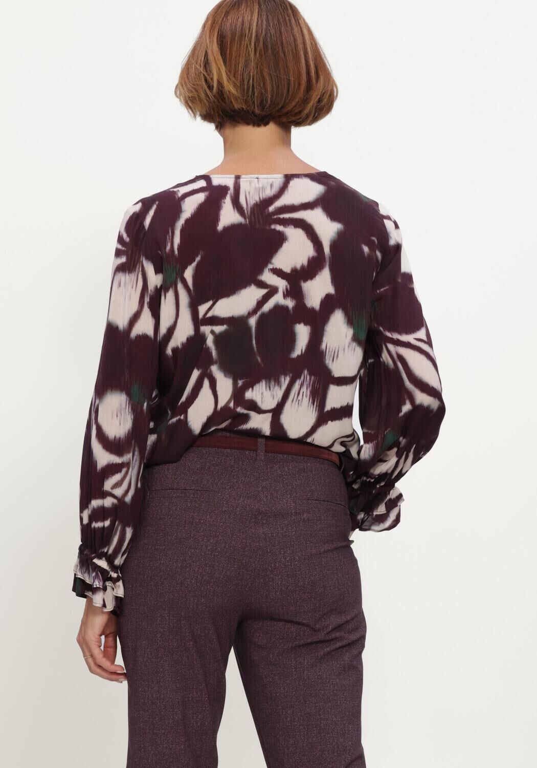 STUDIO ANNELOES Paula flower top Blouses en violet - large