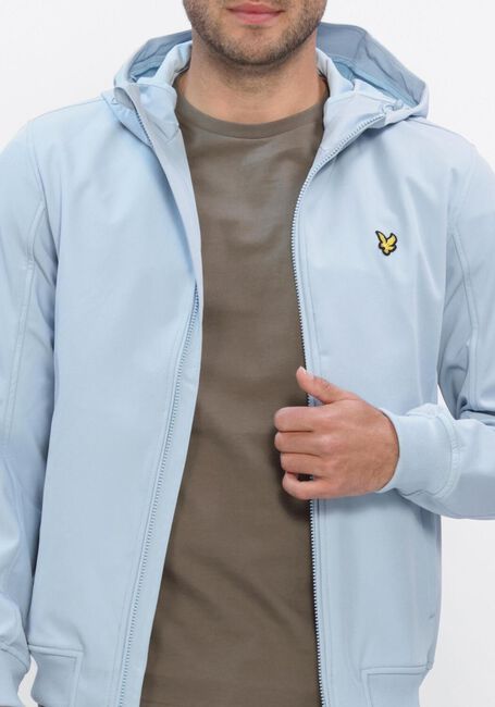 Lichtblauwe LYLE & SCOTT Jack MESH BACK SOFTSHELL JACKET - large