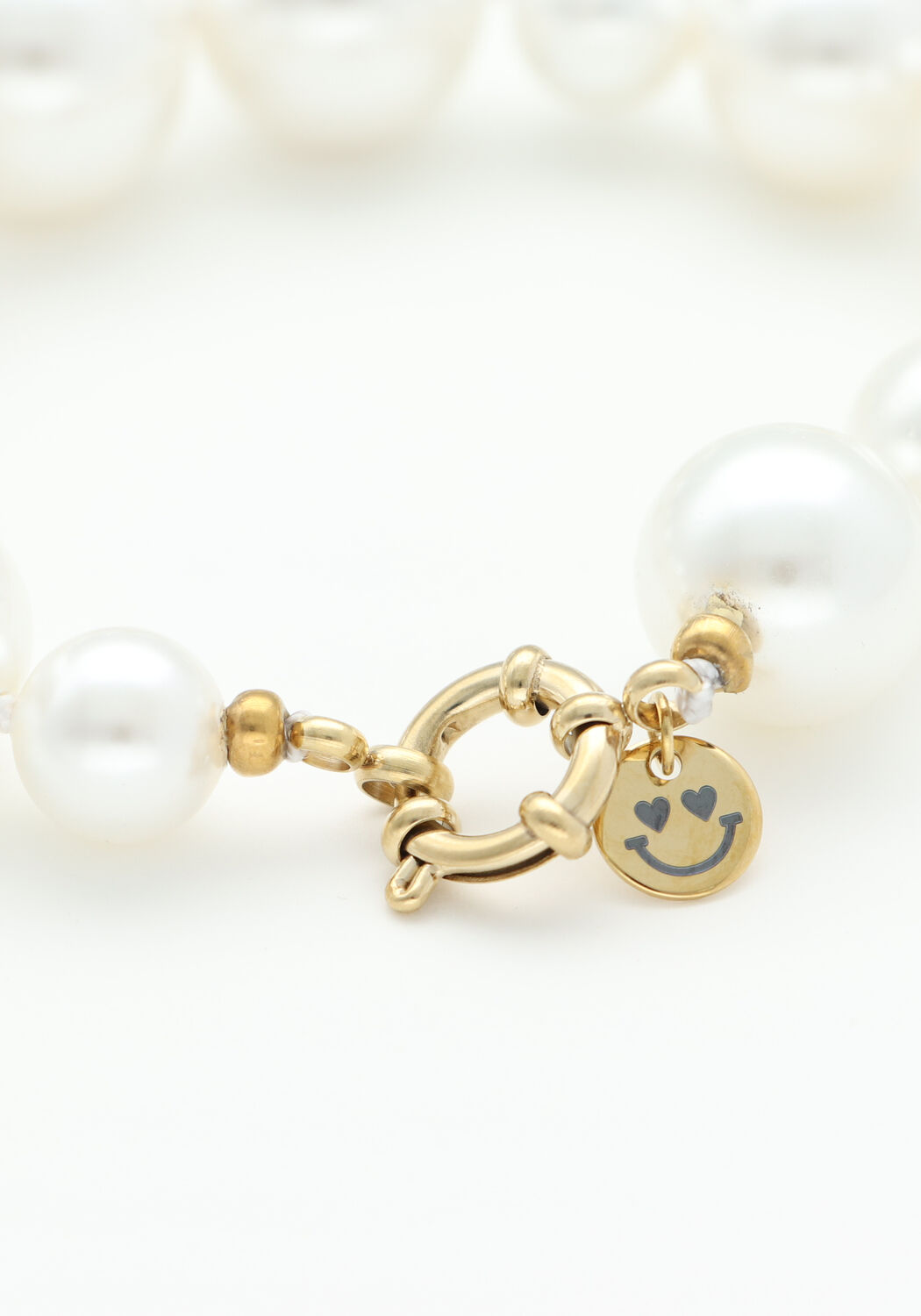 Creme BONNIE STUDIOS Sieraad FRED CHUNCKY BRACELET - large