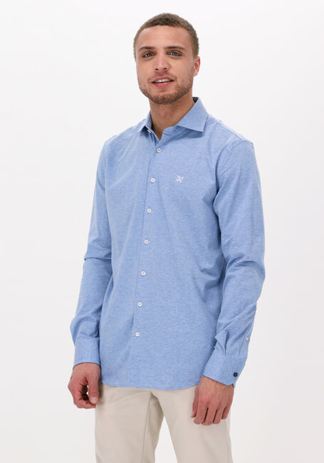 Lichtblauwe VANGUARD Casual overhemd LONG SLEEVE SHIRT CF PIQUE MELANGE SOFT - large