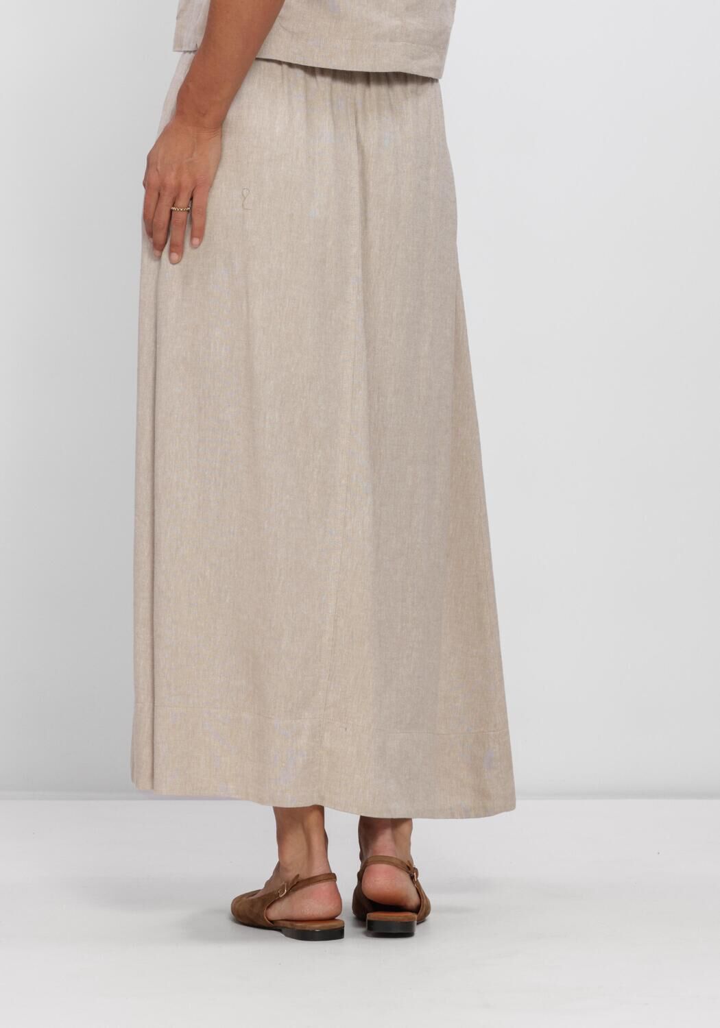 Y.A.S. YASUSUMA HW LINEN BLEND LONG SKIRT Jupes en beige - large