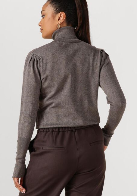 NUKUS Col roulé SYLVIA PULLOVER LUREX en taupe - large