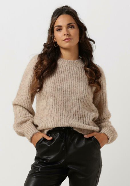 Beige NEO NOIR Trui MARTINA FLUFFY KNIT BLOUSE - large