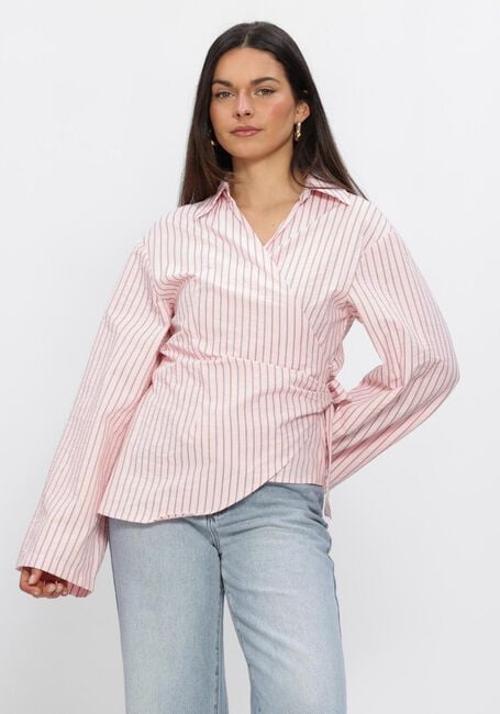 NEO NOIR TIFUNA STRIPE WRAP SHIR Blouses en rose - large