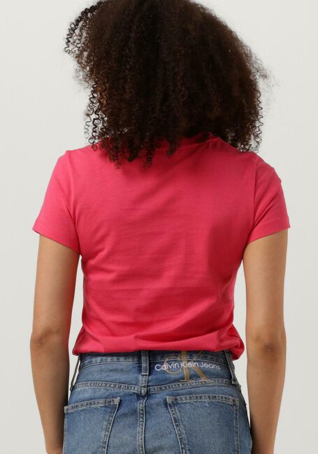CALVIN KLEIN T-shirt MICRO MONOLOGO SLIM FIT TEE en rose - large