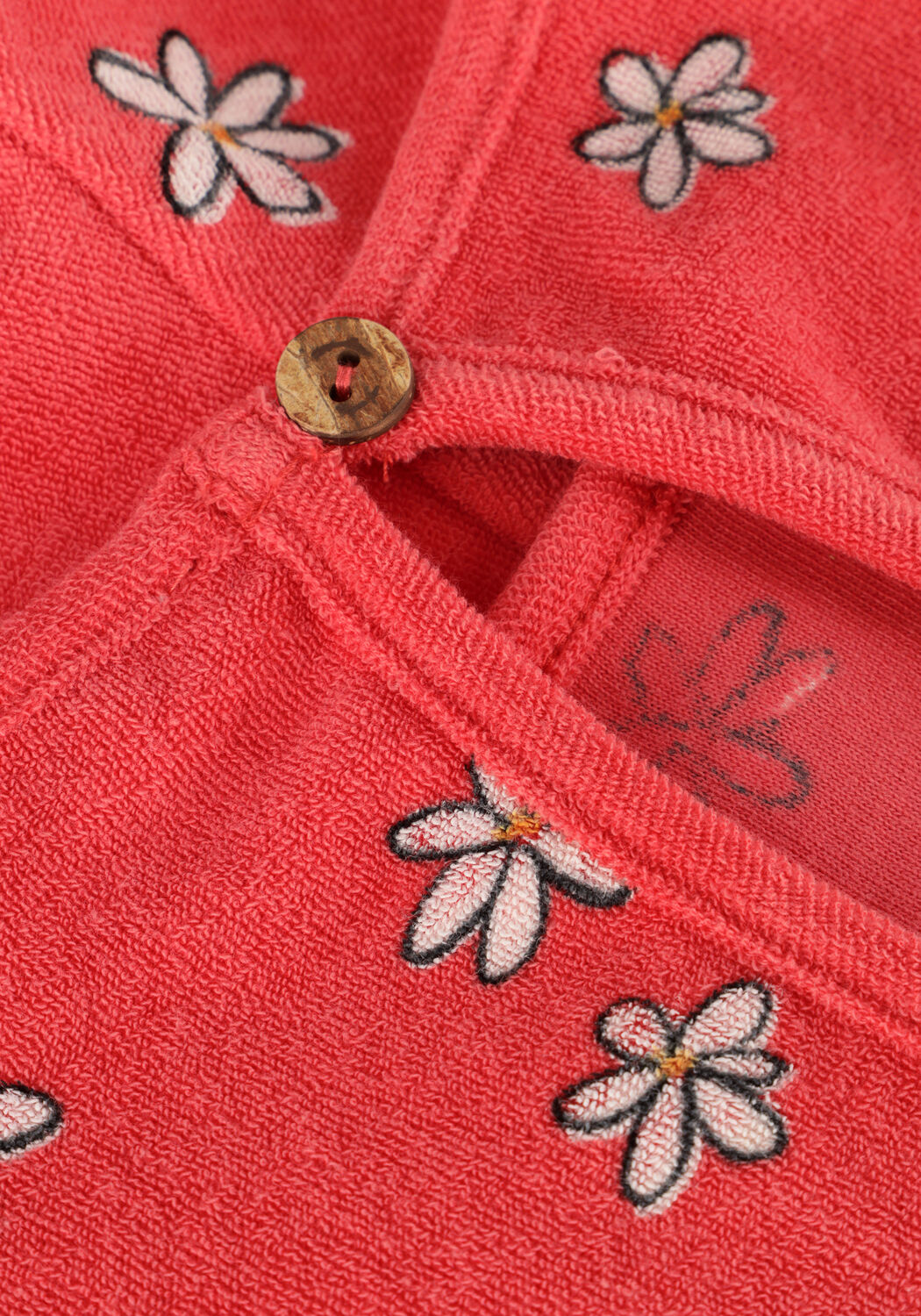 Sproet & Sprout Combishorts RUFFLE TERRY JUMPSUIT DAISIES PRINT en rose - large