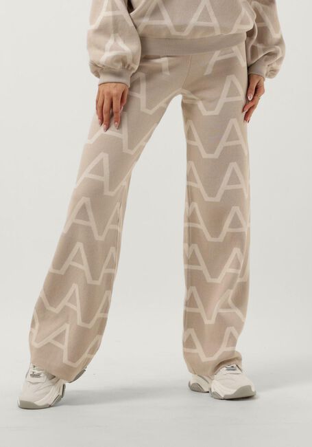 Zand ALIX THE LABEL Wijde broek LADIES KNITTED A JACQUARD PANTS - large